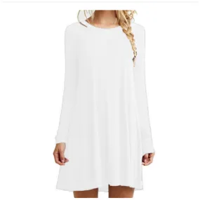 INSTOCK-New round neck loose short skirt dress
