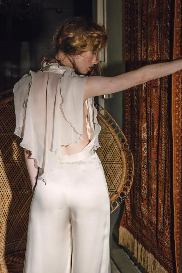 'Jade' Heavy Silk Jumpsuit, Made To Order