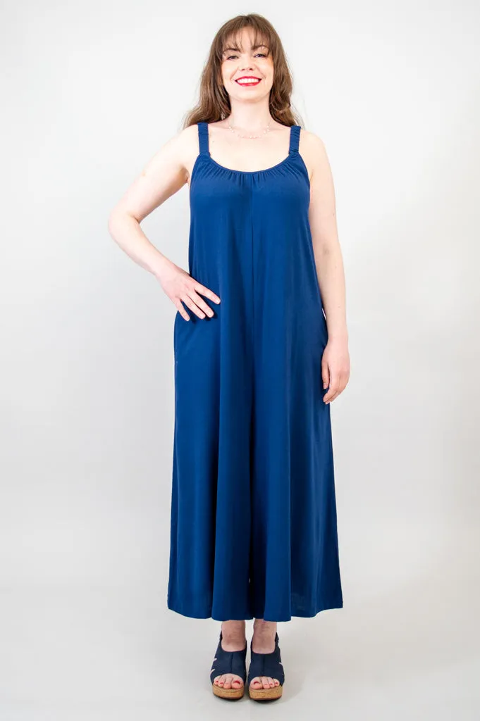 Joanna Jumpsuit, Indigo, Linen Bamboo