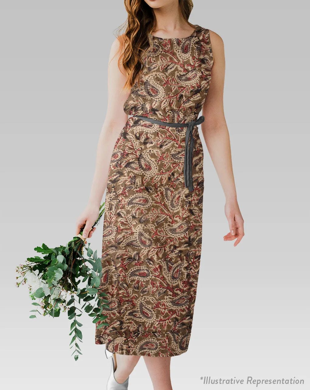 Kalamkari Hand Block Dobby Rayon Fabric
