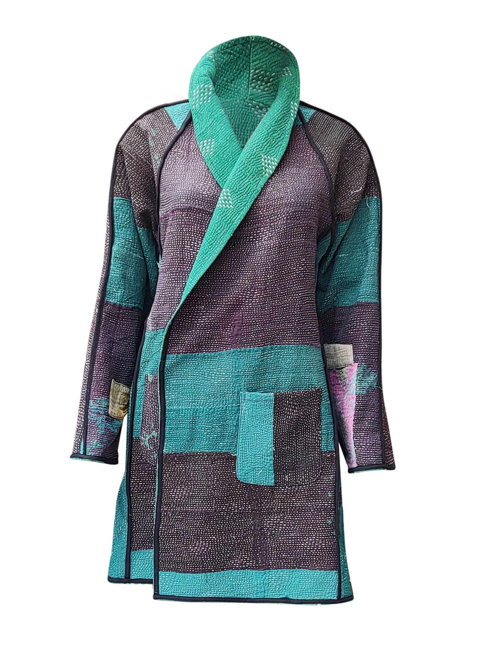 kantha vintage coat short surprise me