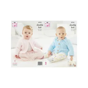King Cole Baby Cardigan DK Knitting Pattern 5719