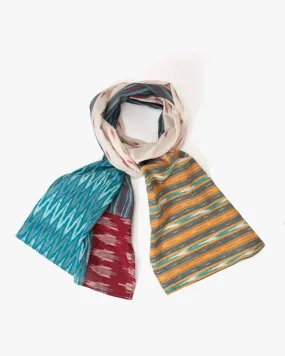 Kiriko Original Scarf, Indian Kasuri, Patchworked, #3