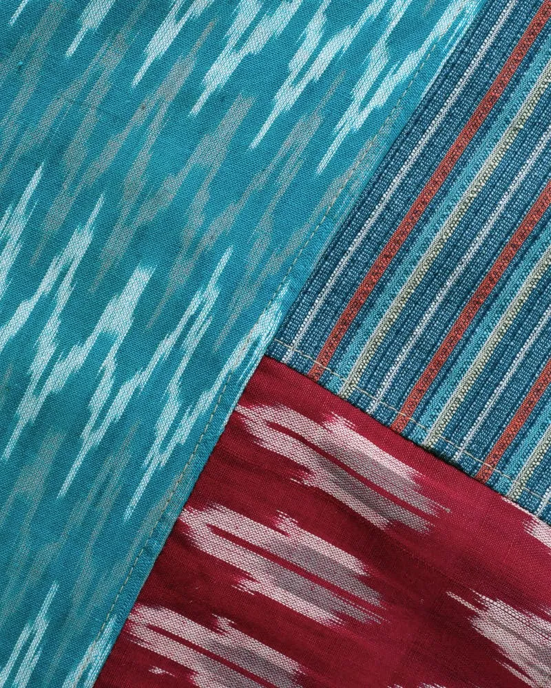 Kiriko Original Scarf, Indian Kasuri, Patchworked, #3