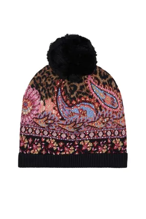 KNIT BEANIE WITH POM POM MAYFAIR MARY