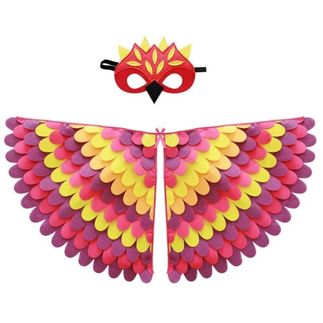 Large Felt Bird Wings and Masks Book Week Costumes Dress Up