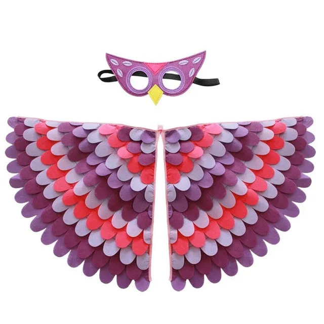 Large Felt Bird Wings and Masks Book Week Costumes Dress Up