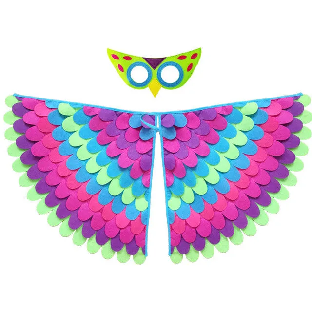 Large Felt Bird Wings and Masks Book Week Costumes Dress Up