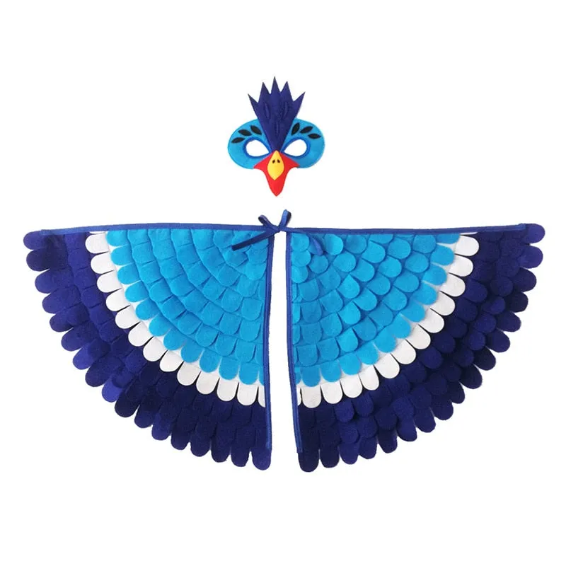 Large Felt Bird Wings and Masks Book Week Costumes Dress Up