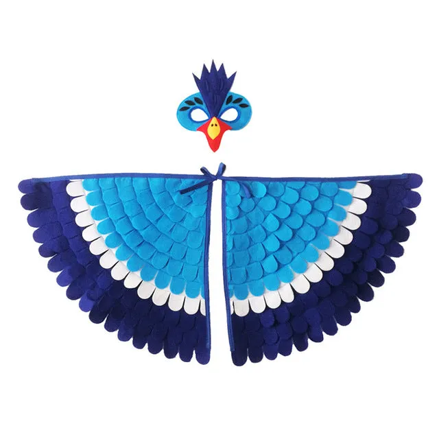Large Felt Bird Wings and Masks Book Week Costumes Dress Up