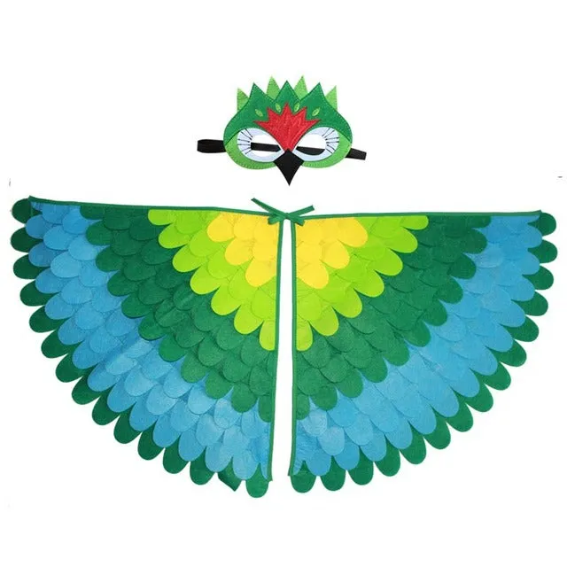 Large Felt Bird Wings and Masks Book Week Costumes Dress Up