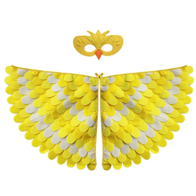 Large Felt Bird Wings and Masks Book Week Costumes Dress Up