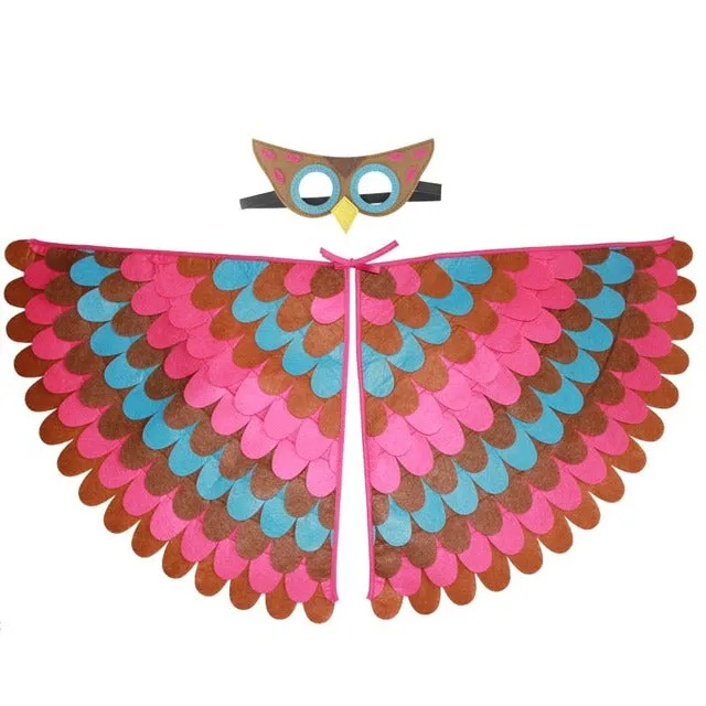 Large Felt Bird Wings and Masks Book Week Costumes Dress Up