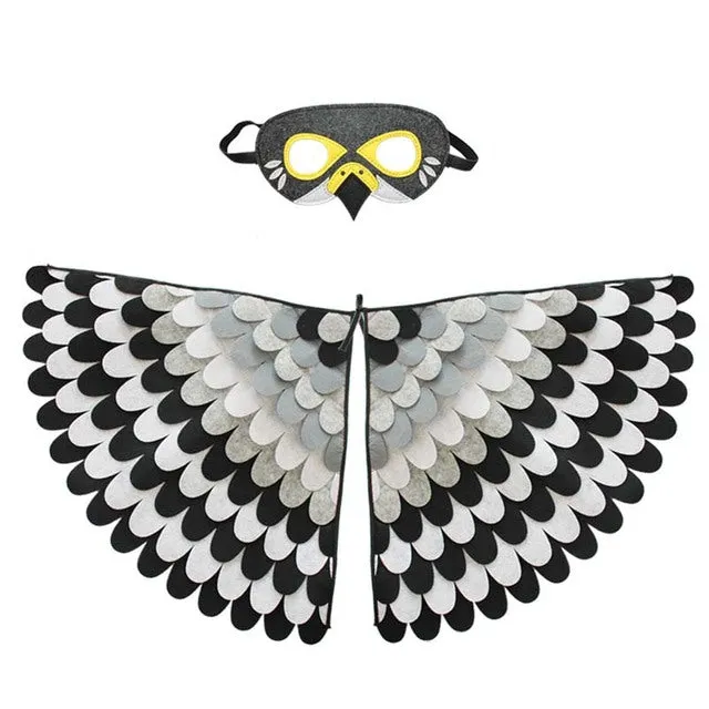 Large Felt Bird Wings and Masks Book Week Costumes Dress Up