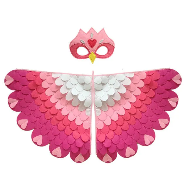 Large Felt Bird Wings and Masks Book Week Costumes Dress Up