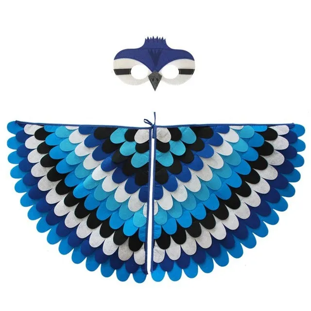 Large Felt Bird Wings and Masks Book Week Costumes Dress Up