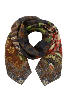 LARGE SQUARE SCARF GATHERING DUSK