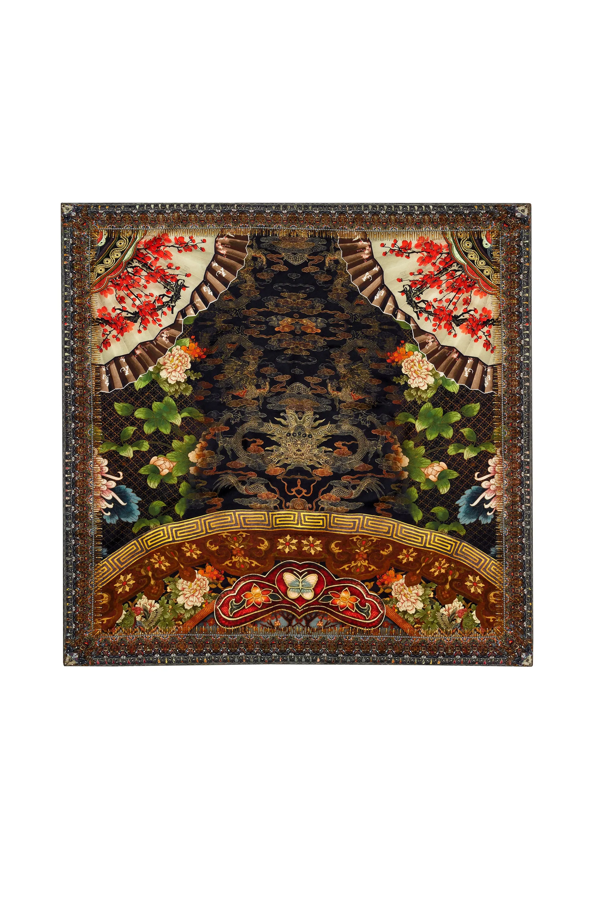 LARGE SQUARE SCARF GATHERING DUSK
