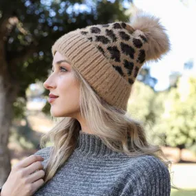Leopard Knit Beanie