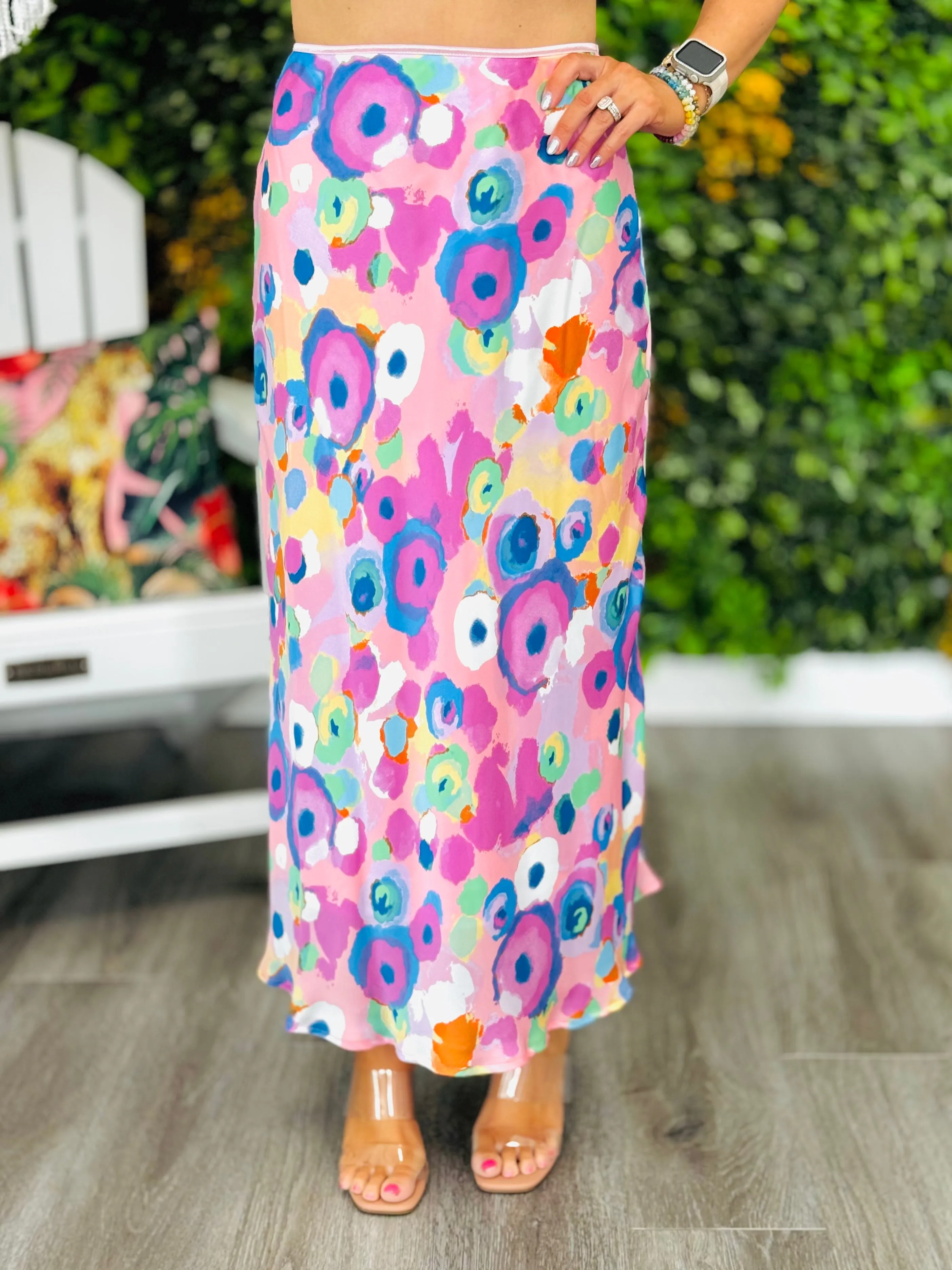 Lilac Slip Into It Midi Skirt (Reg.)