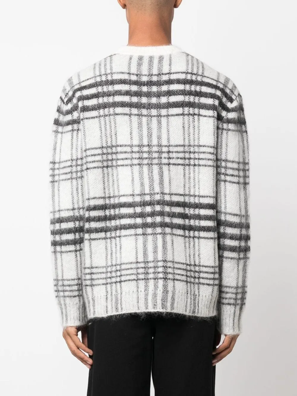 Logo-Intarsia Tartan Jumper