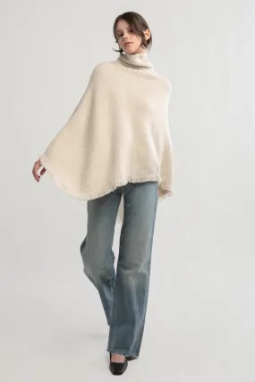 Look By M Tassel Knit Cape Poncho SM2415