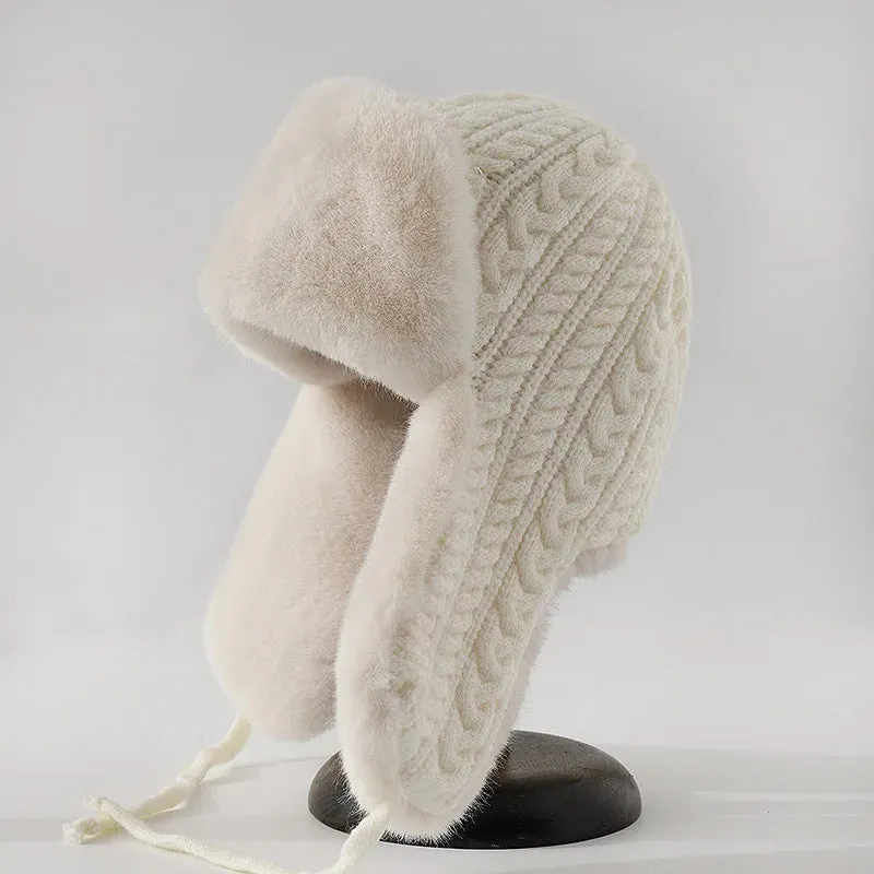 Luxe Knit Fur Trapper Hat