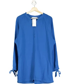 MANGO Blue Short Jumpsuit With Buttons UK S