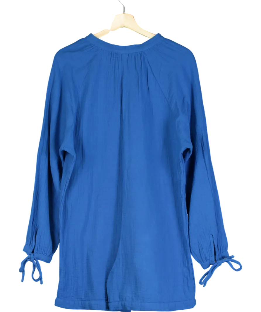 MANGO Blue Short Jumpsuit With Buttons UK S