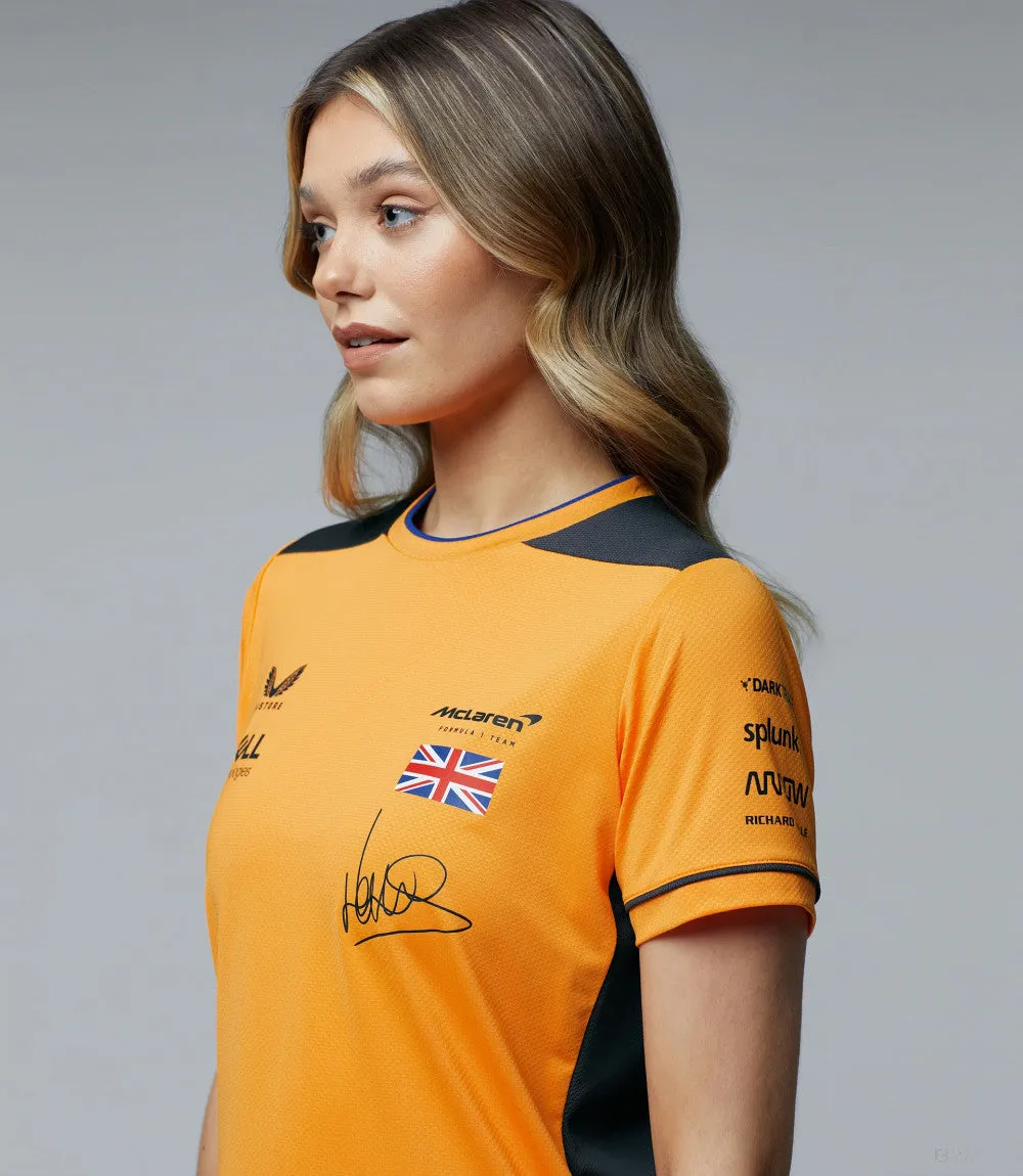 McLaren Womens T-Shirt, Lando Norris Team, Orange, 2022
