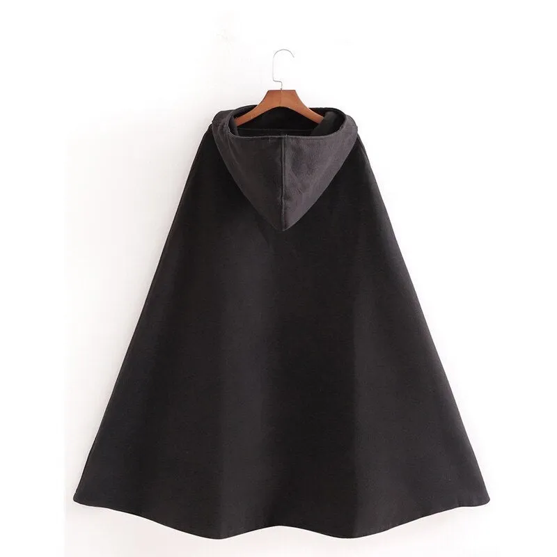 Medieval Fashion Sleeveless Hooded Cloak