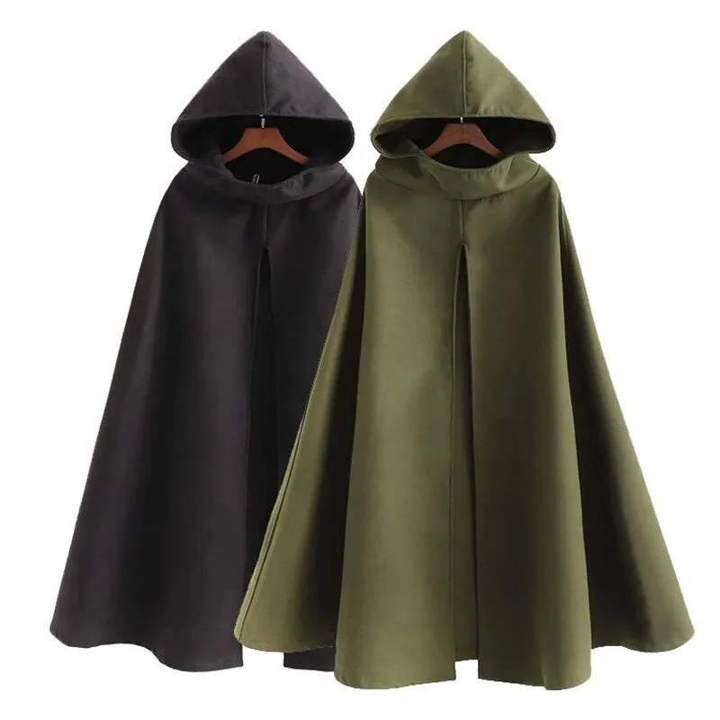 Medieval Fashion Sleeveless Hooded Cloak