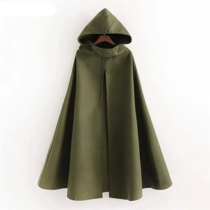 Medieval Fashion Sleeveless Hooded Cloak