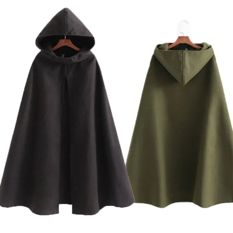 Medieval Fashion Sleeveless Hooded Cloak
