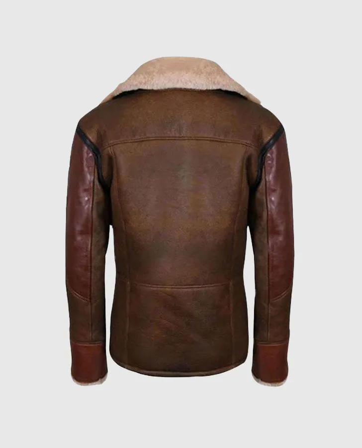 Men's Brown Shearling Jacket