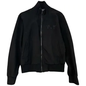 Men's Embroidered Logo Track Jacket Black Size IT 48 / UK M
