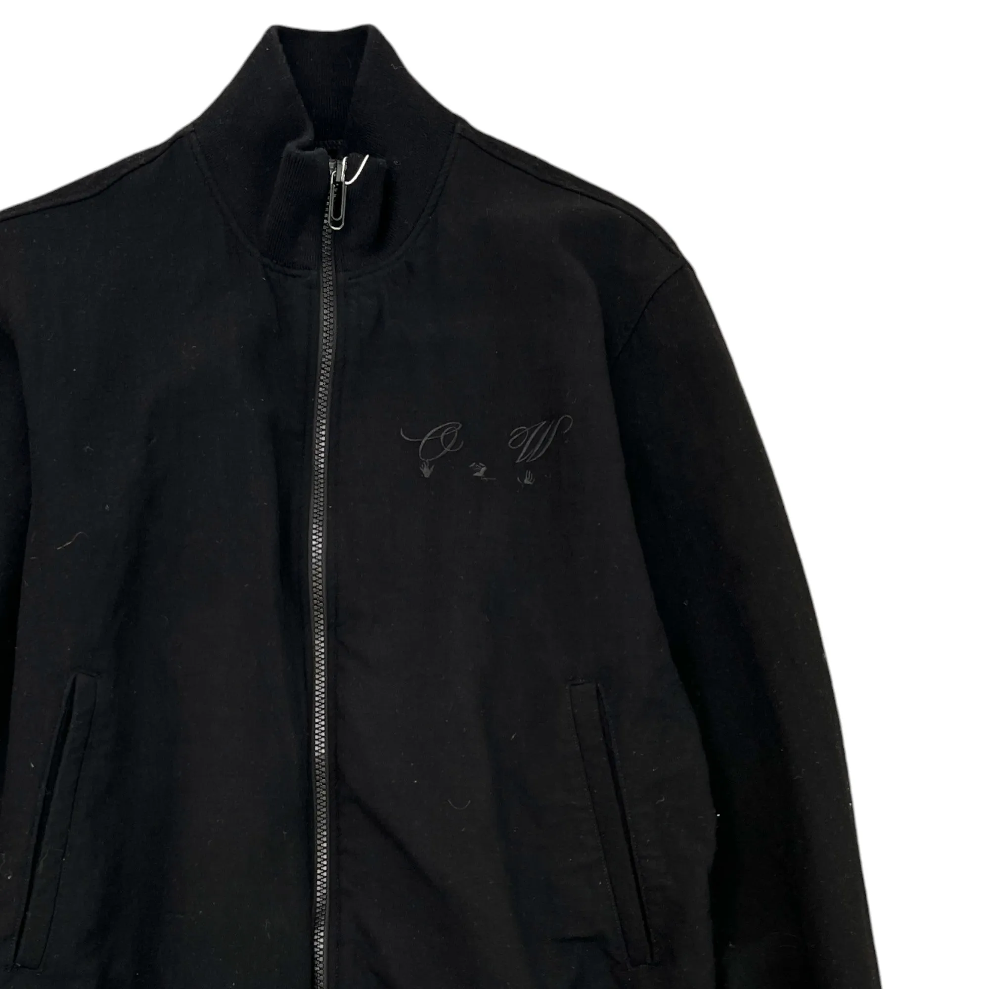Men's Embroidered Logo Track Jacket Black Size IT 48 / UK M