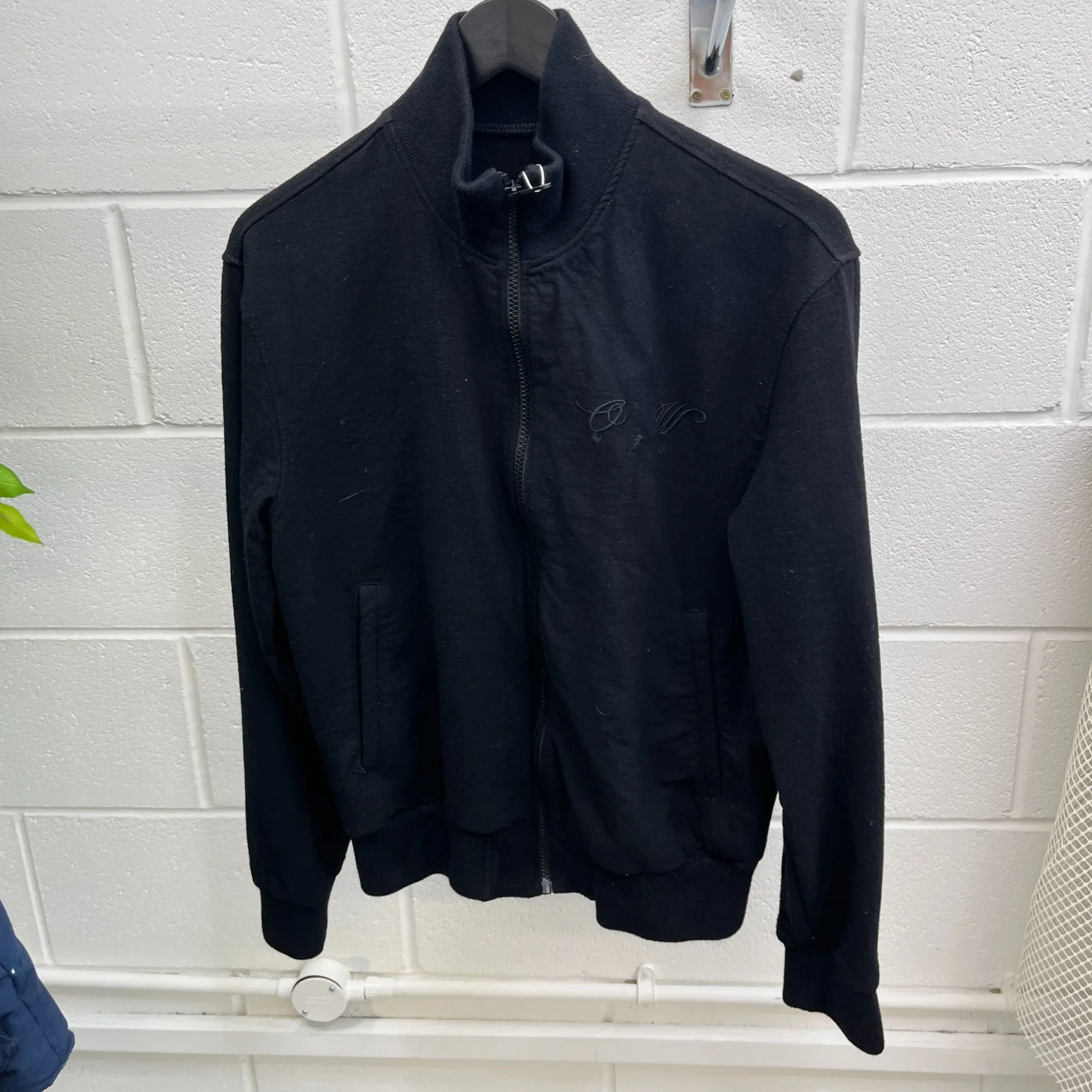 Men's Embroidered Logo Track Jacket Black Size IT 48 / UK M