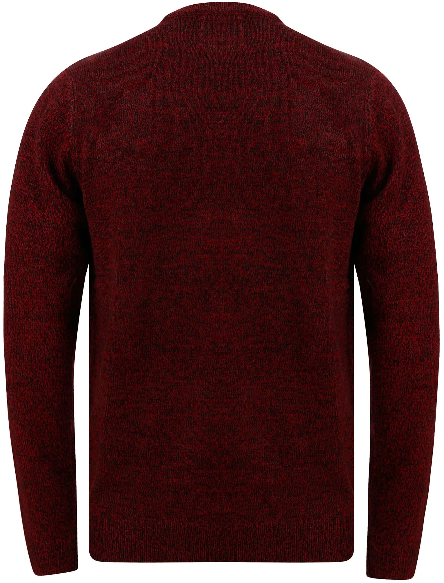 Men's Merry Deer Motif Novelty Christmas Jumper in Christmas Red / Black Twist - Merry Christmas