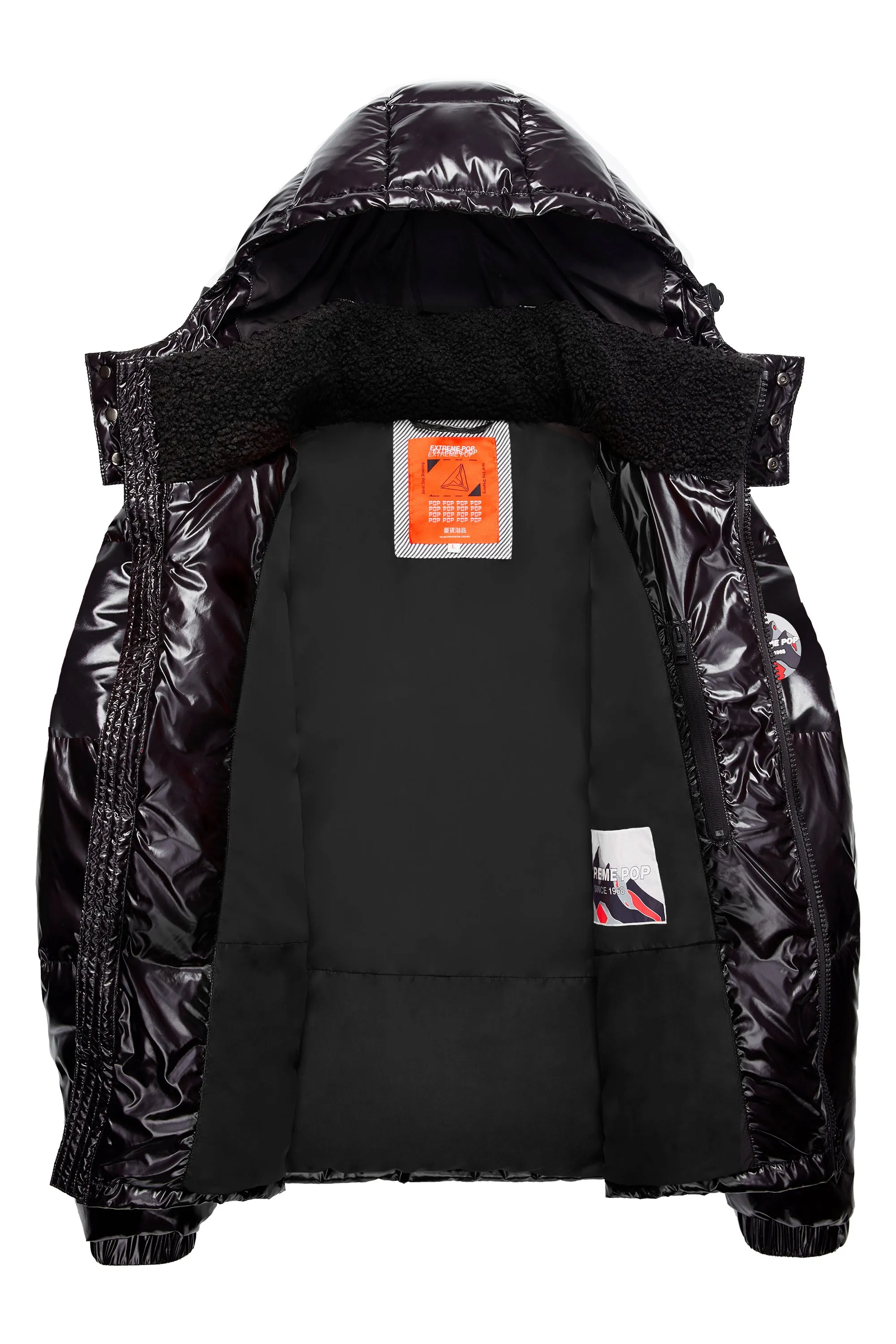Mens winter Jacket Glossy Shiny Goose Down