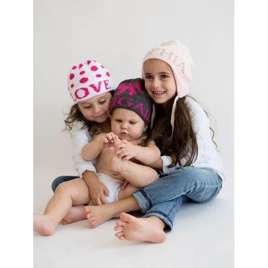 Metallic Single Heart Personalized Knit Hat