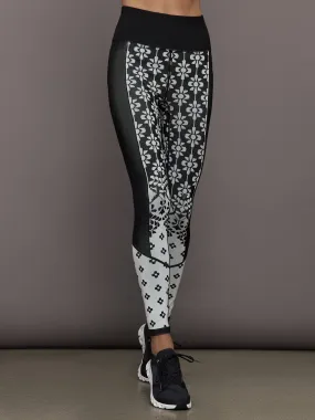 Myoko Jacquard Base Layer Legging - Onyx