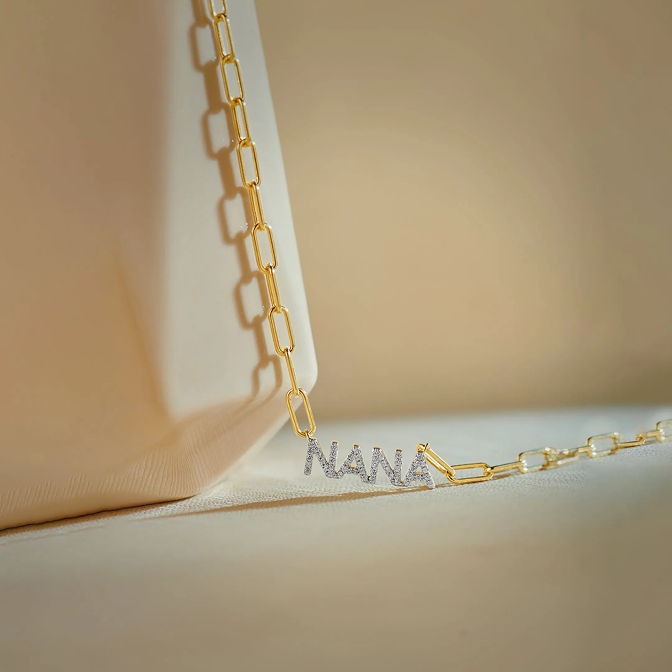 Nana Diamond Paperclip Necklace