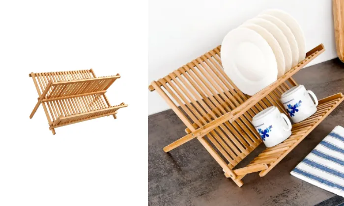 Natural Bamboo Foldable Dishdrainer