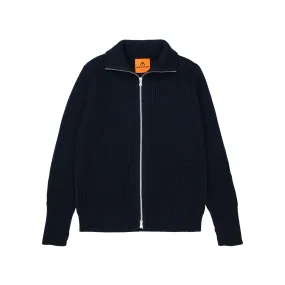 Navy Full-Zip Pockets Navy Blue