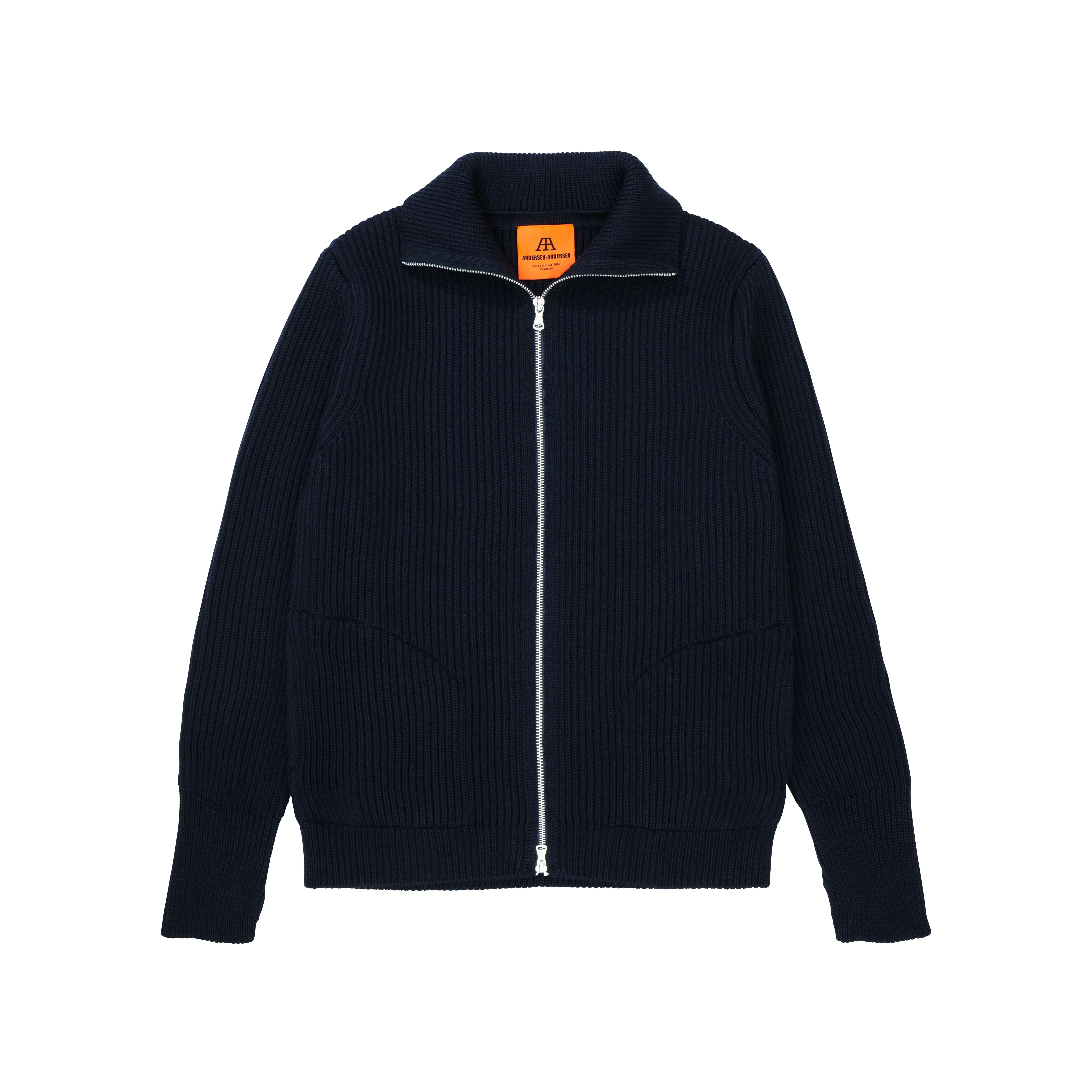 Navy Full-Zip Pockets Navy Blue