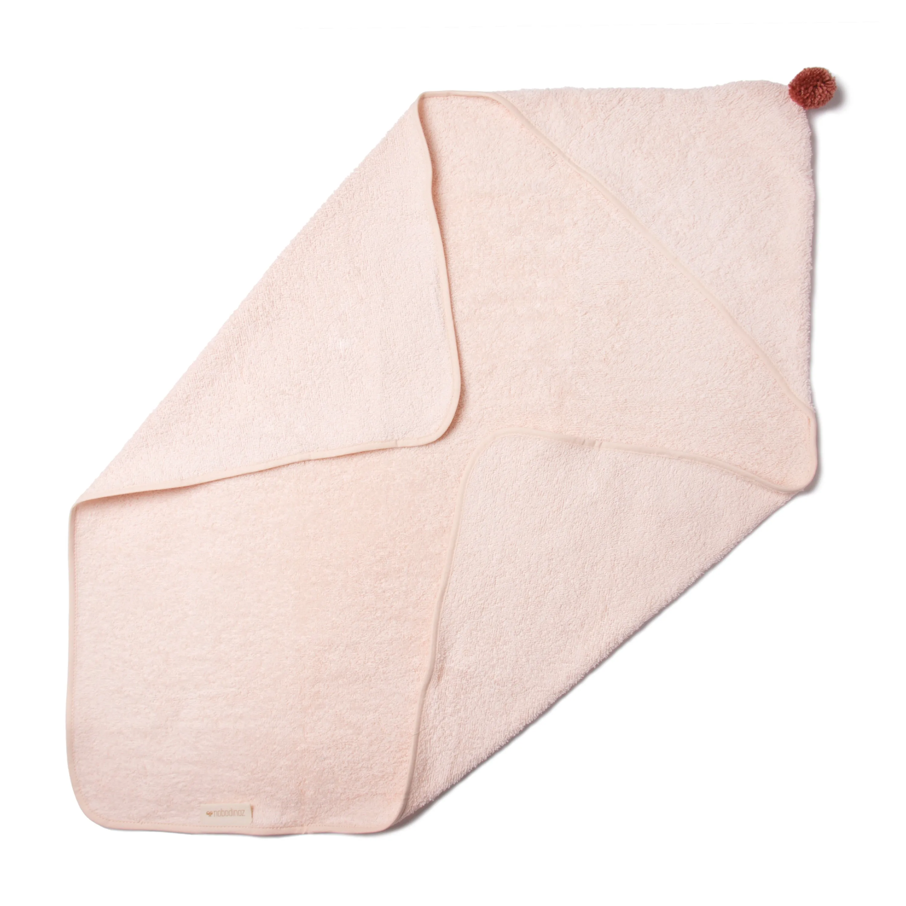 nobodinoz Cute Baby Bath Cape Pink