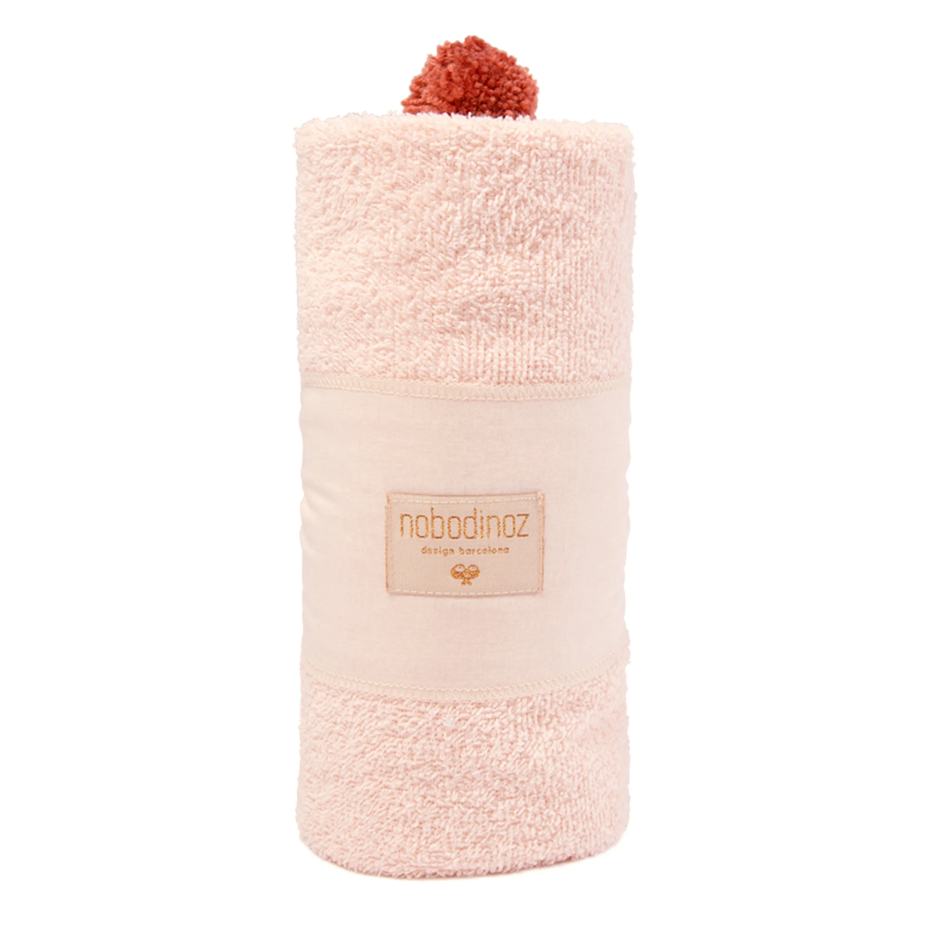 nobodinoz Cute Baby Bath Cape Pink