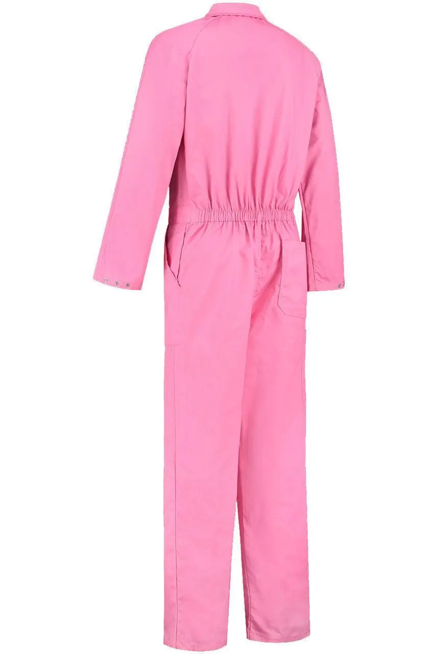 Overall Drukknoop polyester/katoen roze