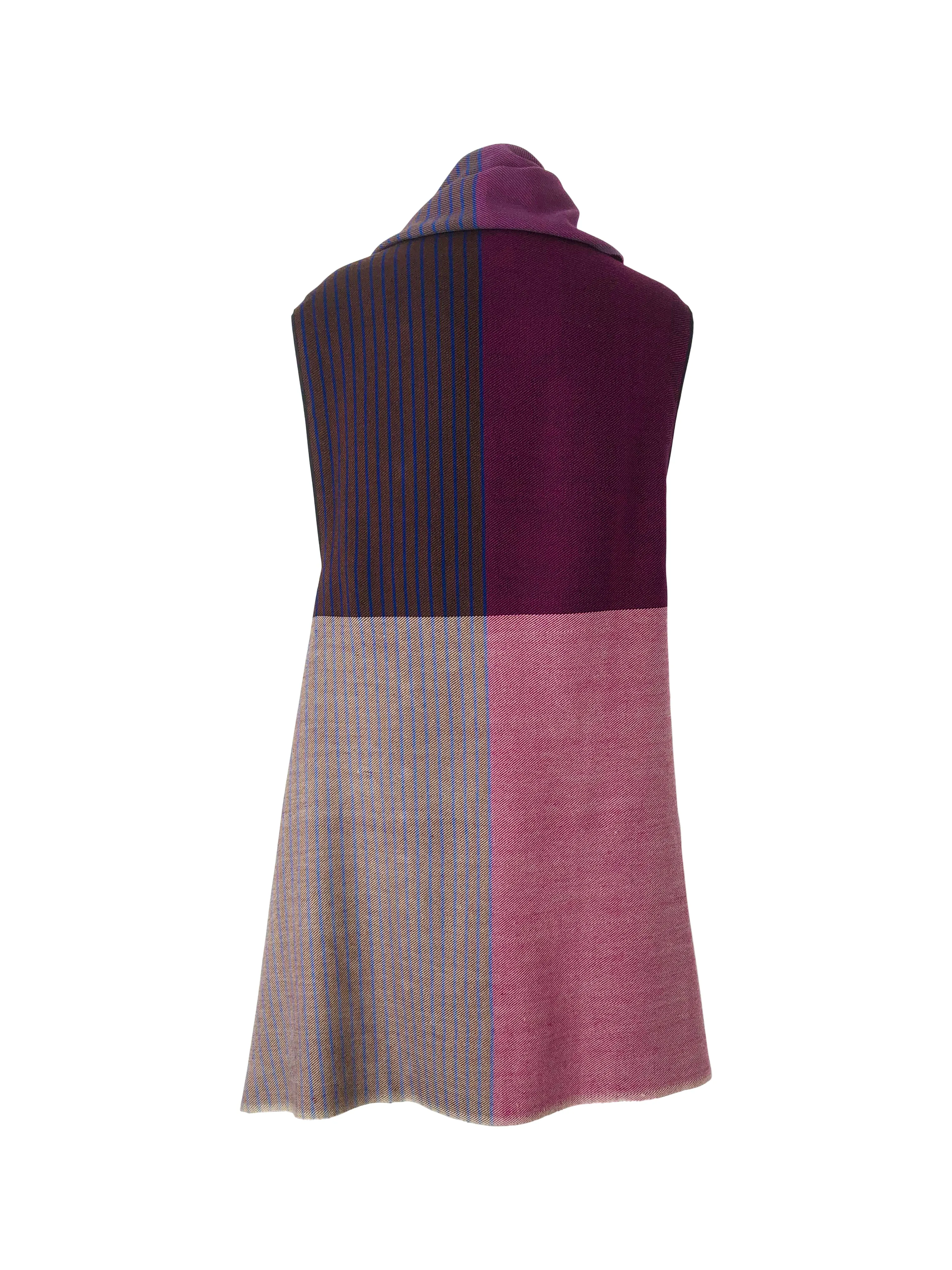 PETITE Light Wool Cape Fusion Plum